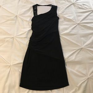 B. DARLIN- Black sheer back dress